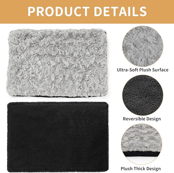 NAMOTEK Self-Warming Cat Bed Indoor/Outdoor Super Soft Self Heating Pet Mat Washable Thermal Pad for Cat & Dog 21x15.7 inch