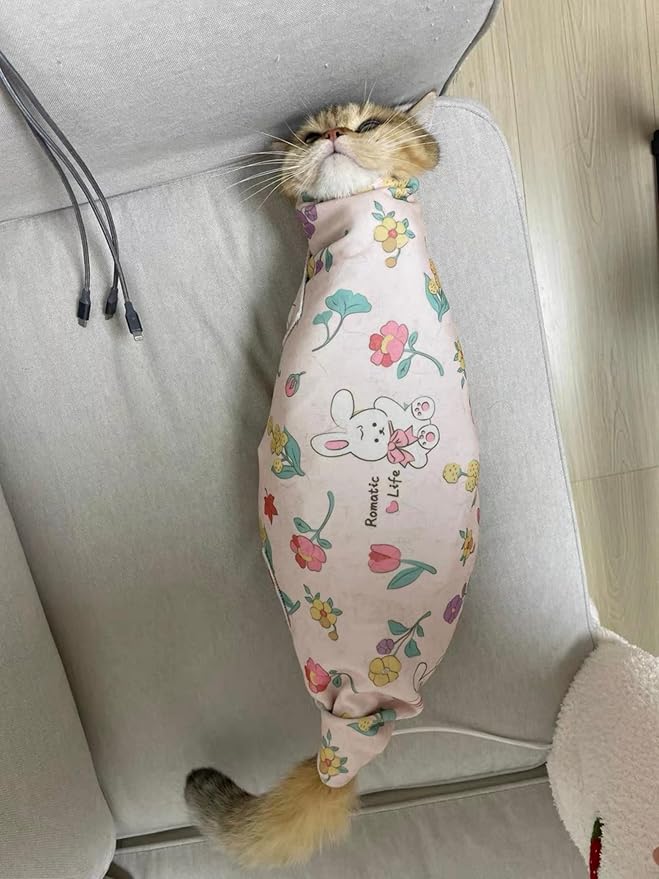 Cat Grooming Wrap, Pet Restraint Bag Cat Wrap for Stress-Free Nail Clipping Anti-Scratch Anti-Escape Multifunctional Care Pet Tool(Pink,L)