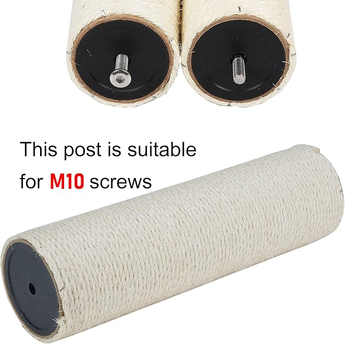 Dimaka Cat Scratching Post Replacement Pole 4.5 inches Diameter,15.7 inches Length,Natural Sisal Covered