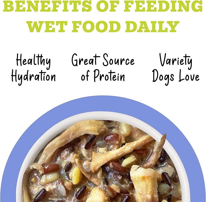 Weruva Awesome Bouncy Wet Dog Food, Chicken & Brown Rice, 14oz Can (Pack of 10)