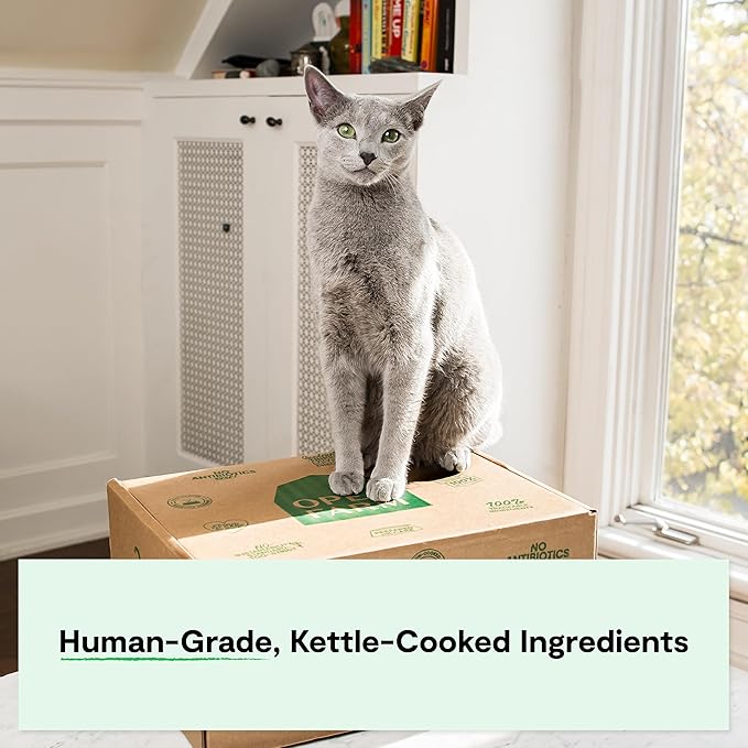 Open Farm Rustic Blend Wet Cat Food, Complete & Balanced Medley with Human-Grade Ingredients, Humanely-Raised Meat, Non-GMO Veggies & Bone Broth, Grass-Fed Beef Recipe, 5.5oz Packs (Case of 12)