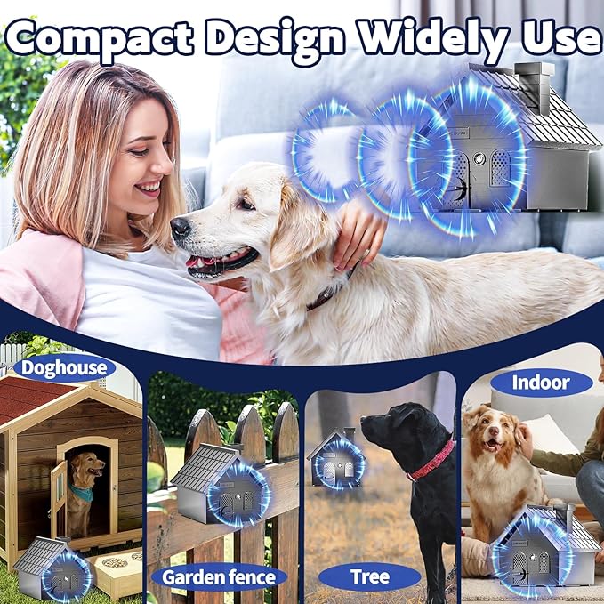 Mimo Style Anti Barking Device for Dogs, Ultrasonic Dog Bark Deterrent Devices, Dog Barking Silencer up to 50 FT, Dog Barking Control Device, Bark Box Indoor Outdoor Use(Black)