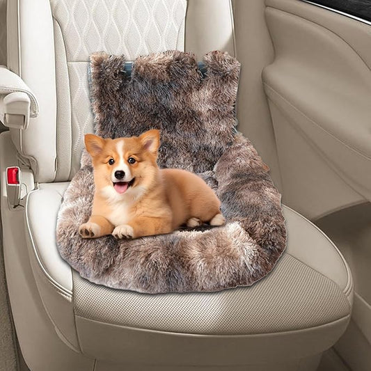 Dog Car Seat - Large Cat Car Seat Travel Cushion | Washable Cushion Comfortable Travel Bed for Vehicle Truck Camping Adventures Vet Visit Daily Commuting Traveling