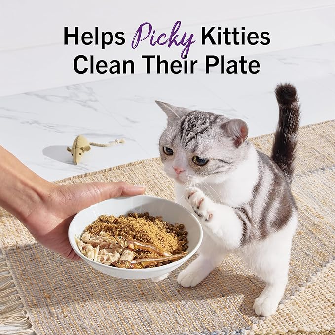 Stella & Chewy's Freeze-Dried Raw Cat & Kitten Food Topper - Magical Dinner Dust - Premium Wild-Caught Salmon & Cage-Free Chicken - Grain-Free, Protein-Rich - Perfect For Picky Eaters - 7 oz