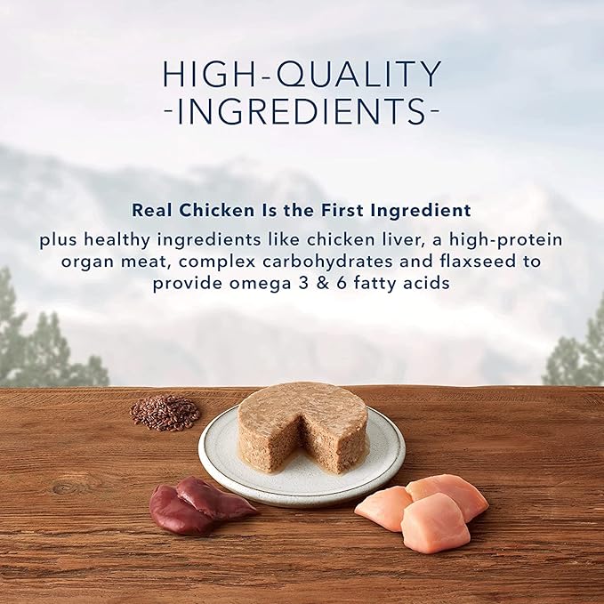 Blue Buffalo Wilderness High-Protein Grain-Free Wet Food for Adult Cats 7+,Chicken Recipe,5.5-oz.,24-Count,(Pack of 24)