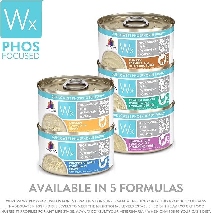 Weruva Wx Phos Focused Natural Wet Cat Food, Our Lowest Phosphorus Formulas