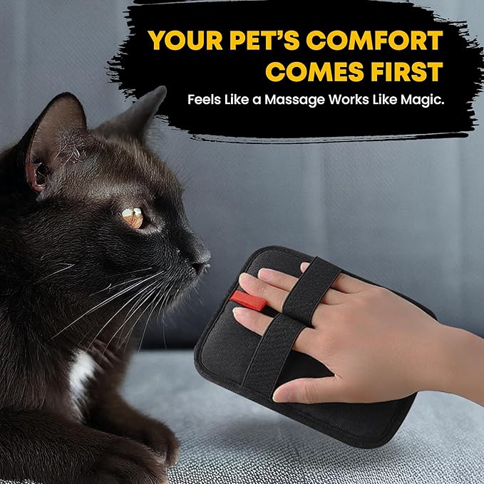 Pet Hair Removal Glove for Cats & Dogs, Animal Fur Removal Tool, Reusable Cats & Dogs Grooming Gloves for Hair Removal, Suitable for Bed Sheets, Blankets, Clothes, Sofas, car Seats (1 pcs)