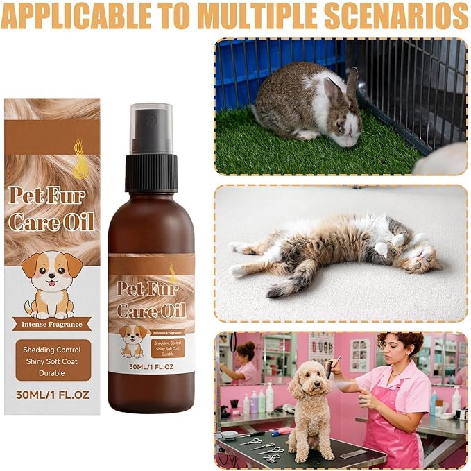 Pet Hair Oil, Gentle Care Aid, 4.06x1.18 Inches Groomers Tool, Professional Nourishing Device with Secure Grip, Compact Supply with Daily Use, Home Accessories for Office Bedroom Living Room and Study