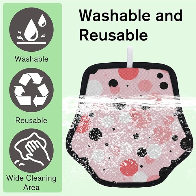 Dots Electrostatic Pet Hair Removal Glove for Cats & Dogs - Reusable Grooming Mitt for Couch, Carpet, Car Seat & Laundry - Large 9x9 Inch