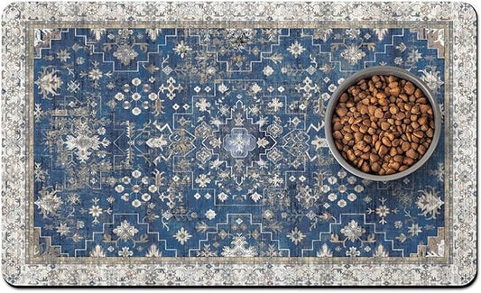 Pet Food Mats for Floor, Absorbent Dog Mat for Food and Water Dispenser Mat, Dog Food Mat Quick Dry Cat Food Mat Pet Supplies