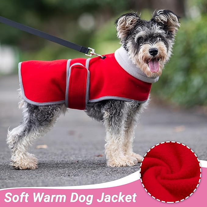 Dog Coat 2 Pack, Turtleneck Fleece Pet Winter Jacket for Cold Weather, Warm Dog Clothes Sweater Outdoor Indoor for Small, Medium, Large & XL Dogs (M-XXL)