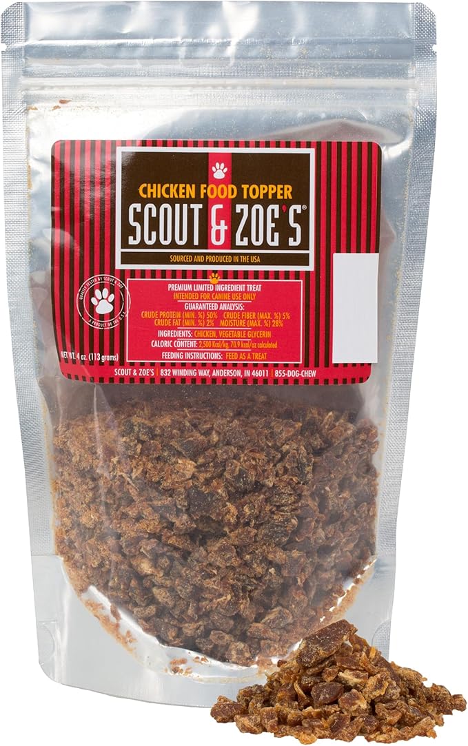 Scout & Zoe's Chicken Food Topper 4 oz Bag (3, Chicken)