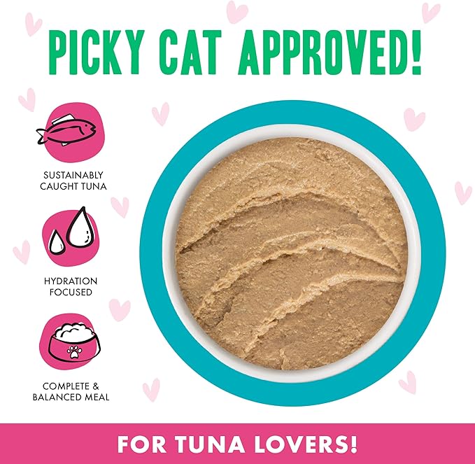 Weruva B.F.F. Play - Best Feline Friend Paté Lovers, Aw Yeah!, Tuna & Turkey T.T.Y.L. with Tuna & Turkey, 2.8oz Can (Pack of 12)