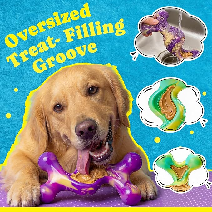 Dog Toys for Aggressive Chewers: Larger Size, Weighing 400g, 2 Pack Tough Dog Toy for Medium & Large Dogs Weighing 20-70 lbs, Indestructible Dog Chew Toys