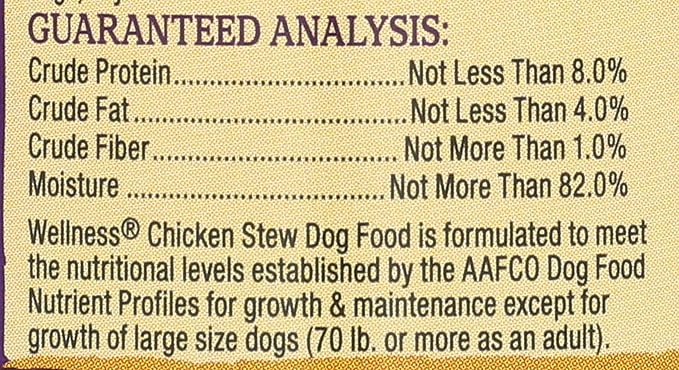 Wellness Dog Food Stew Peas and Carrot Can, Chicken, 12.5 oz can