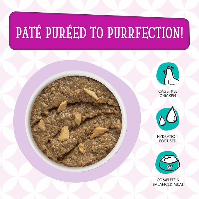 Weruva Cats in The Kitchen Slide N' Serve Grain-Free Natural Wet Pate Cat Food Pouches, Cat to The Future, 3oz Pouch (Pack of 12)