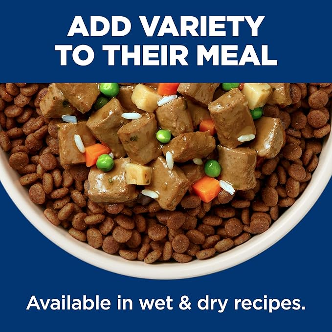 Hill's Science Diet Healthy Cuisine, Senior Adult 7+, Senior Premium Nutrition, Wet Dog Food, Roasted Chicken, Carrots & Spinach Stew, 12.5 oz Can, Case of 12