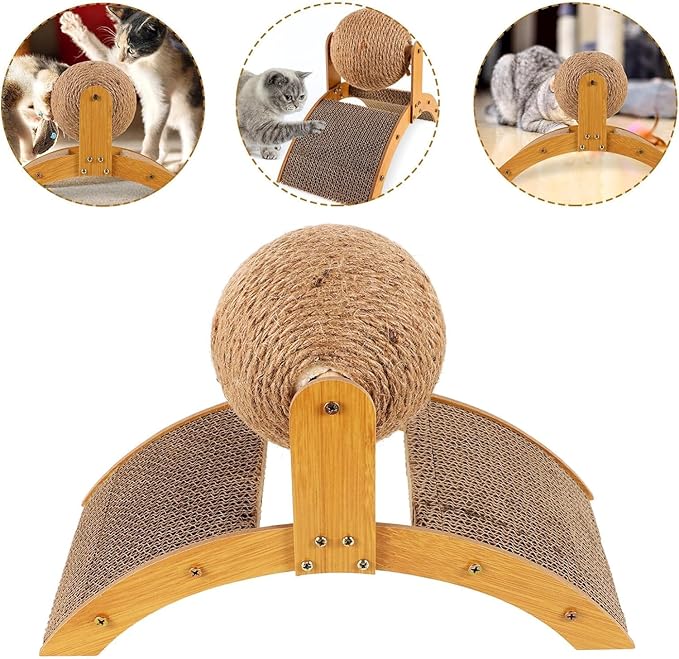 Scratch pad for Cats，cat Scratching Post，Cardboard cat Scratcher，Kitten Scratcher，sisal cat Scratching Board，cat Scratch pad-FANJUN-AMTECH