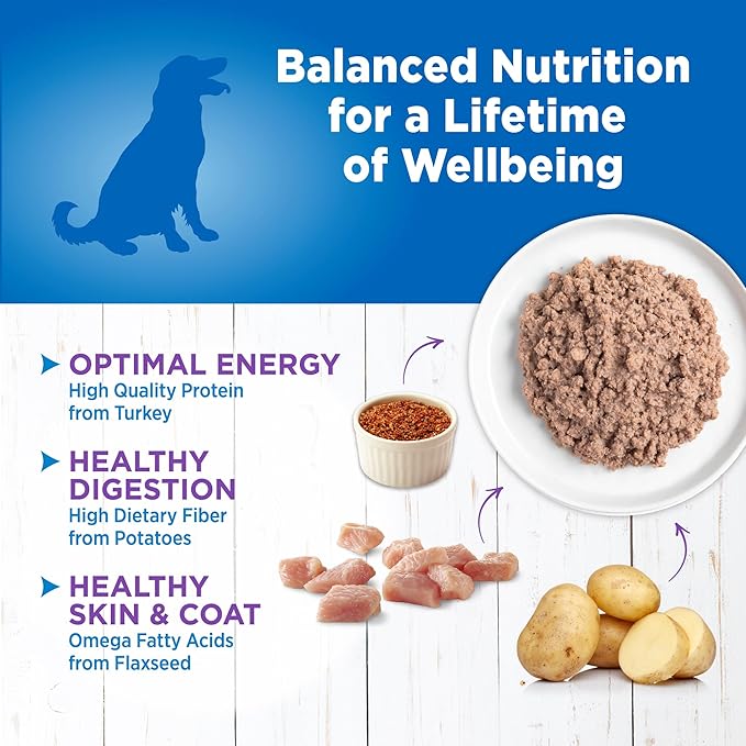 Wellness Simple Natural Wet Canned Limited Ingredient Dog Food, Turkey & Potato, 12.5-Ounce Can (Pack of 12)
