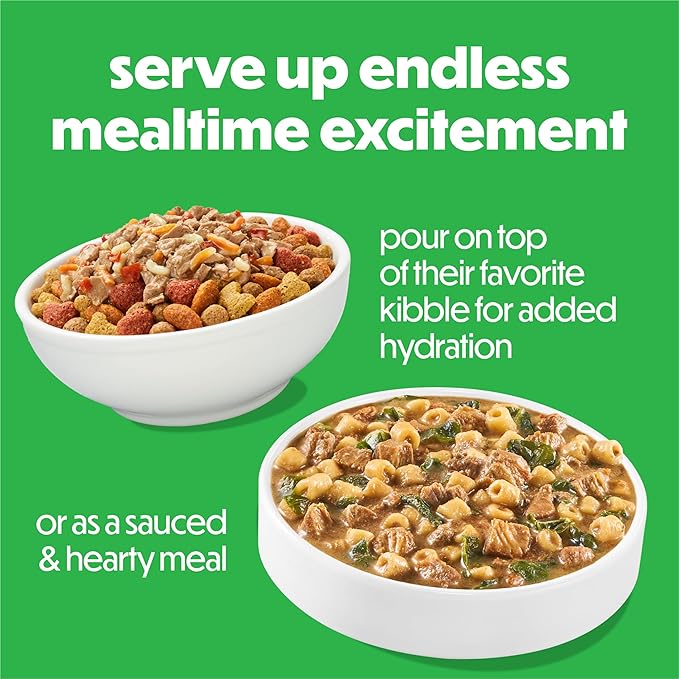 Purina Beneful Freshly Prepared Stews Turkey Dinner with Spinach and Ditalini Pasta Wet Dog Food in Dog Food Gravy - 9.5 oz Carton (Pack of 6)
