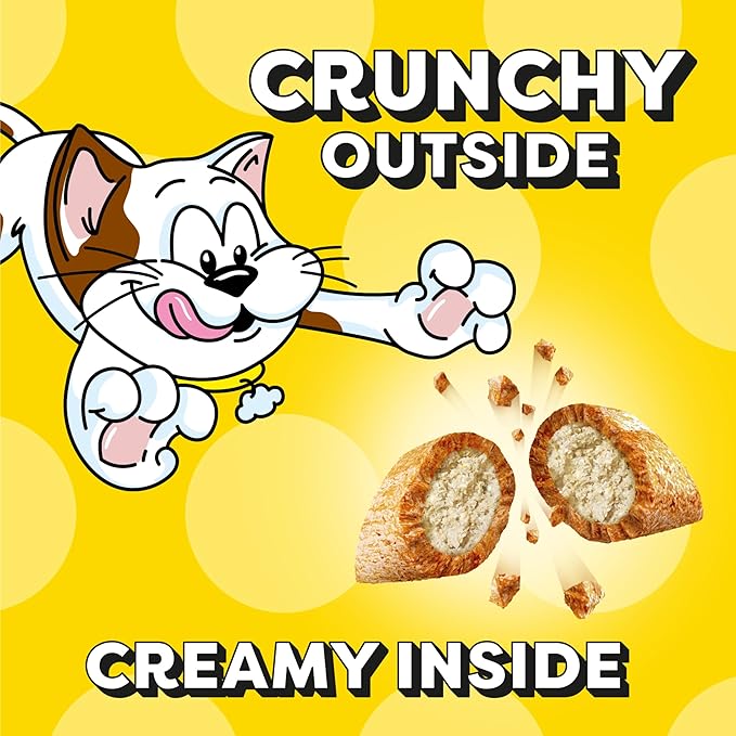 Temptations Jumbo Stuffed Cat Treats, Crunchy and Soft Cat Treats, Tempting Tuna Flavor, 14 oz. Tub