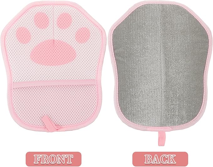 SUPVOX 3pcs Pet Hair Removal Gloves Static Electrostatic Grooming Mitts for Cats and Dogs Reusable Pink Hair Cleaning Gloves for Shedding and Bathing