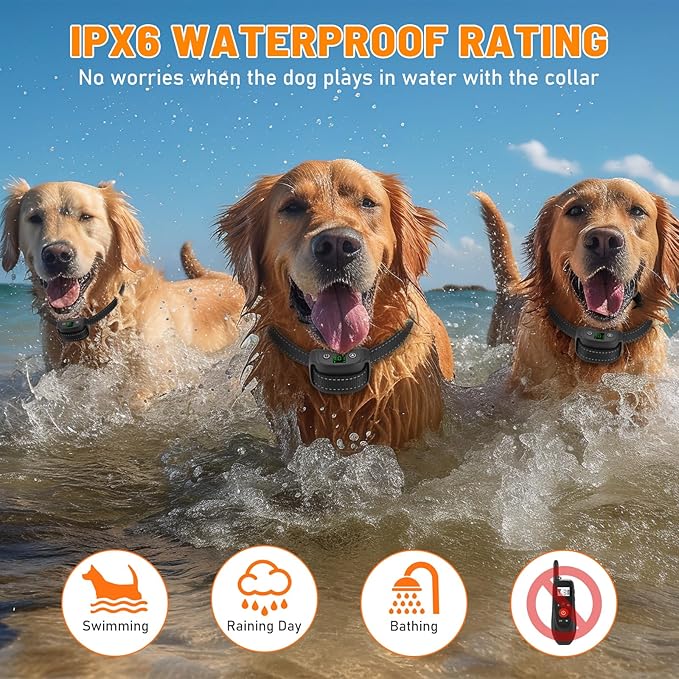 2-in-1 Wired Dog Fence & Remote Training Collar, Underground/Aboveground Dog Fence, Electric Pet Containment System, Tone/Vibration/Shock Mode, 650Ft Wire, for 2 Dogs