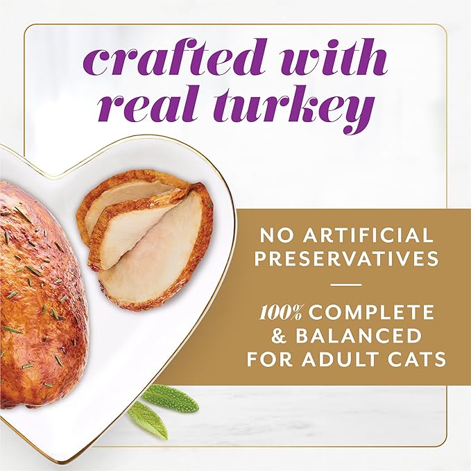 Purina Fancy Feast Gems Pate Mousse Wet Cat Food in Gravy with Turkey - 4 oz. (Pack of 8)