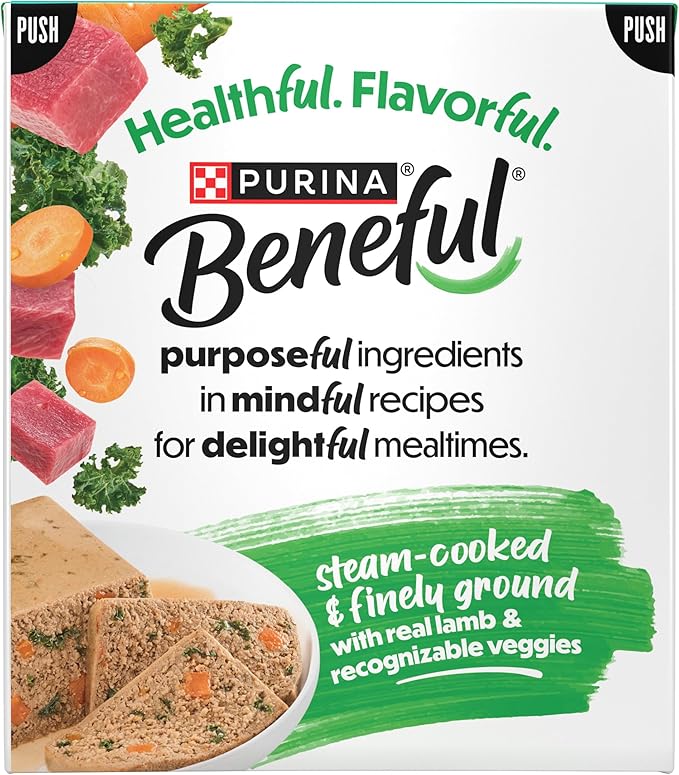 Purina Beneful Freshly Prepared Classics with Lamb, Chopped Kale and Carrots Pate Dog Food - 9.5 oz Carton (Pack of 6)