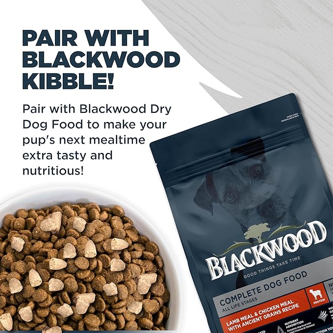 Blackwood Dog Food Topper, Cod and Salmon Recipe, 8 Ounce, High Protein with Omega 3 Fatty Acids, Use as Training Treat, Meal, or Topper