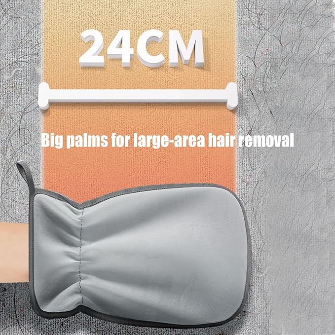 Pet Hair Removal Glove for Cats - Double-Sided Bunny Bathing Supplies | Dog Grooming Gloves - for Clothes Bedding Sheets Carpets Sofas Mattress Pet Parents Office Car Travel Apartment Living Room