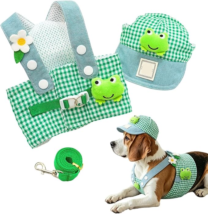 Dog Harness – Breathable Pet Supplies, Puppy Harness and Traction Leash Set – For Puppies Daily Outdoor Activities Including Shopping Running And Hiking