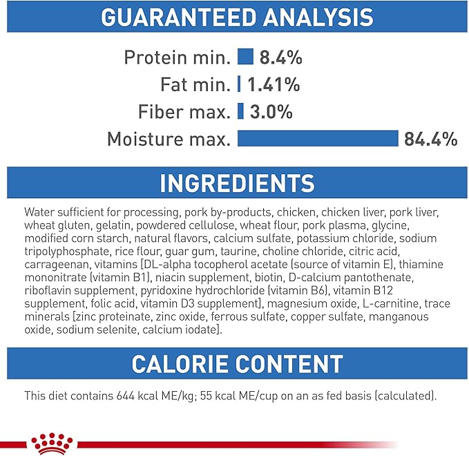 Royal Canin Feline Care Nutrition Weight Care Adult Thin Slices in Gravy Cat Food, 3 oz (Pack of 24)