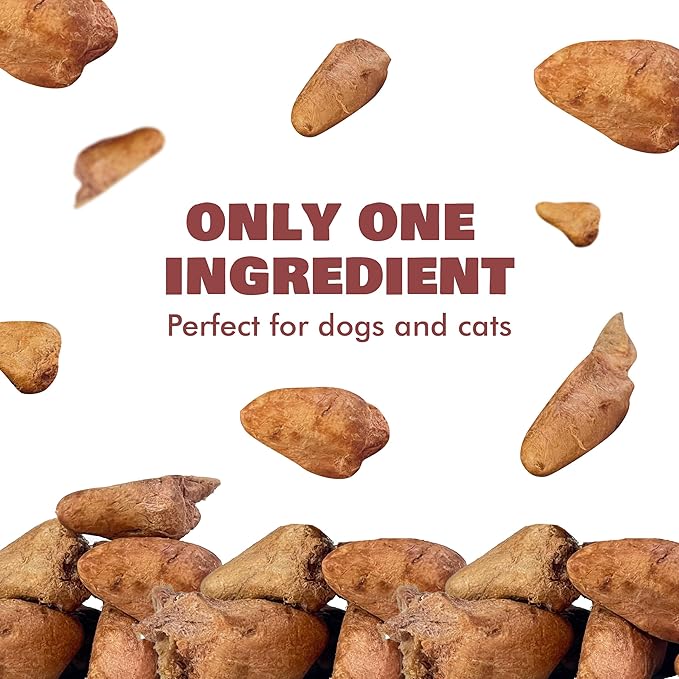 Benji & Louie Freeze Dried Chicken Heart - Natural Healthy Dog and Cat Treats, Single Ingredient, 2 oz
