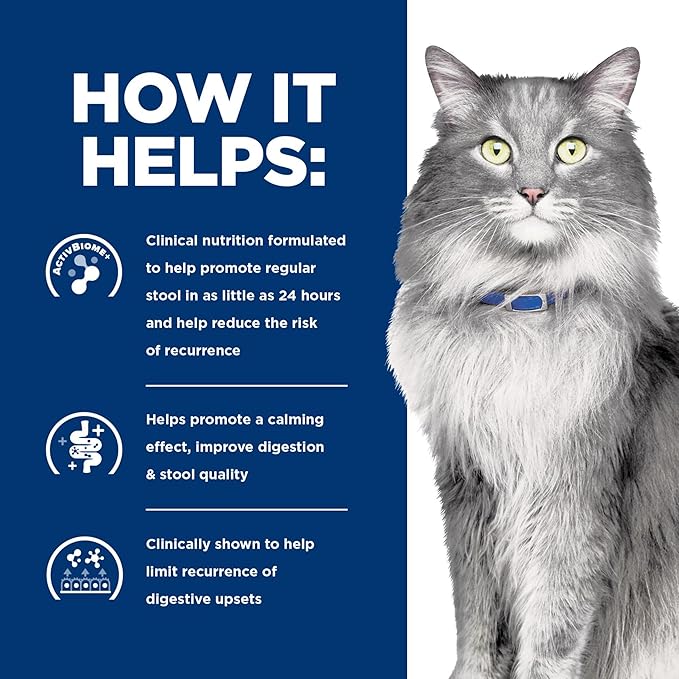 Hill's Prescription Diet Gastrointestinal Biome Stress Dry Cat Food, Chicken Flavor, Veterinary Diet, 8.5 lb. Bag