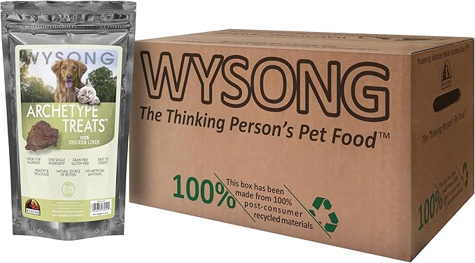 Wysong Archetype Treats Chicken Liver Case of 12-5.5 oz. Bags