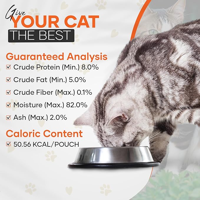Scoochie Pet Products Chef Scoochie's Gourmet Wet Cat Food Variety Pack with Natural Poultry & Seafood Flavors - Tender Chunks in Gravy Cat, 16 Individual Pouches (3oz Each 8 Pouches of Each Flavor)
