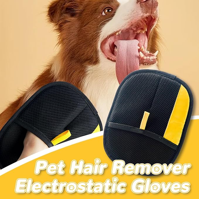 Purepath Hair Removal Glove, Pet Hair Removal Glove for Dogs & Cats, Reusable Electrostatic Gloves Pet Hair, Grooming Cleaning Tool for Clothing, Couch, Carpet, Car Seat (1pc)