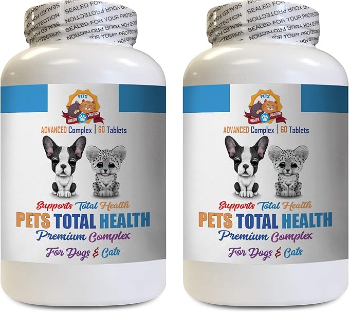 cat Eye Supplement - Pets Total Health Complex - for Dogs and Cats - Premium Hair Skin Mouth Urinary Care - Vitamin a for Cats - 2 Bottles (120 Tablets)