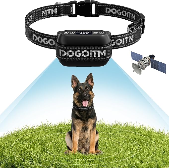 Wireless Dog Fence with 3 Warning Modes, Electric Dog Fence Collar with Real-time Signal, Pet Containment System with Wide Adjustable Range for Most Dogs