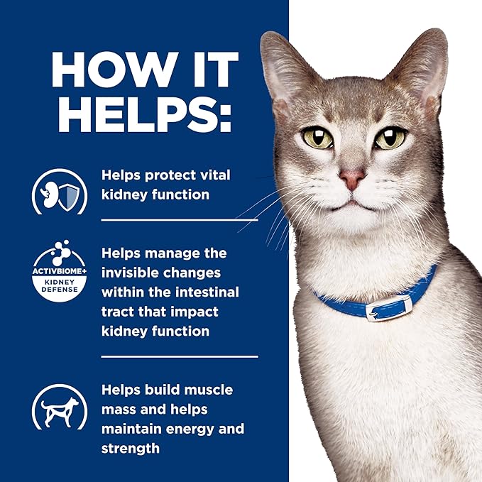 Hill's Prescription Diet k/d Kidney Care + Mobility Wet Cat Food, Veterinary Diet, Chicken & Vegetable Stew, 2.9 oz. Cans, 24-Pack