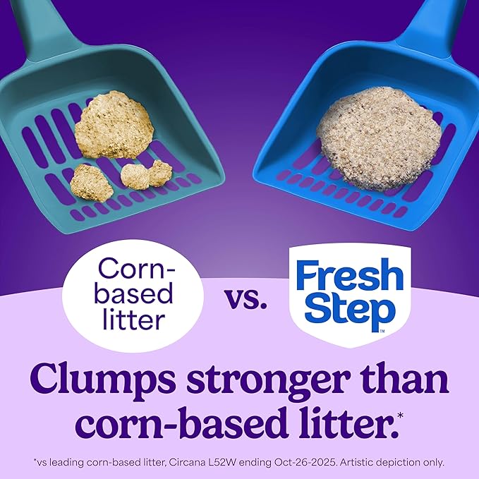 Fresh Step Clumping Litter With Febreze Freshness Gain Original Scent, Low-Dust Formula With Ammonia Block Technology, 14 lb. Box