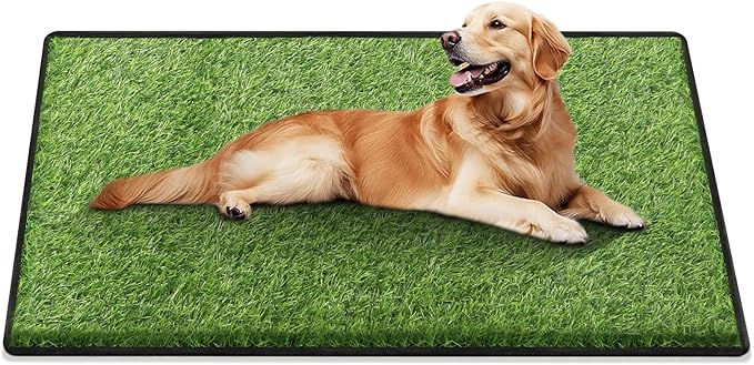 Artificial Grass for Dogs Potty, 31"x51" Reusable Pet Training Mat for Home and Travel, Washable Hemmed Edge Grass Pee Pad with Drainage Holes, Easy to Clean (31"x51")