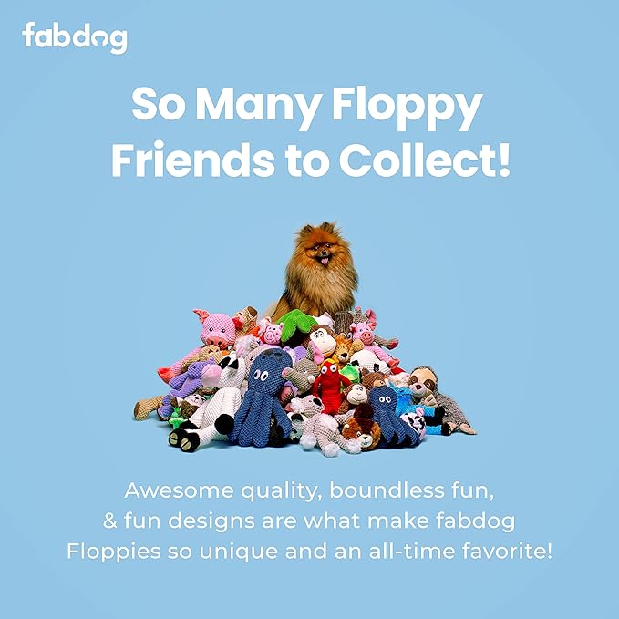 fabdog Floppies Plush Dog Toy - Cute & Durable Squeaky Dog Toys - Best Squeak Toy for Puppies and All Breeds | Ideal Pet Gift| Small Octopus