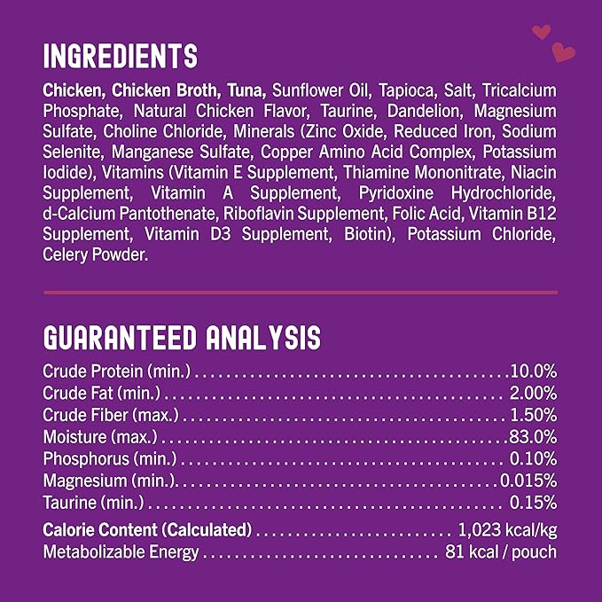 Stella & Chewy's Carnivore Cravings Wet Cat Food - Premium Pouches - Grain Free, High Protein Chicken & Tuna - Perfect for Picky Eaters - Complete Meal or Topper (2.8 oz, 12 Pack)