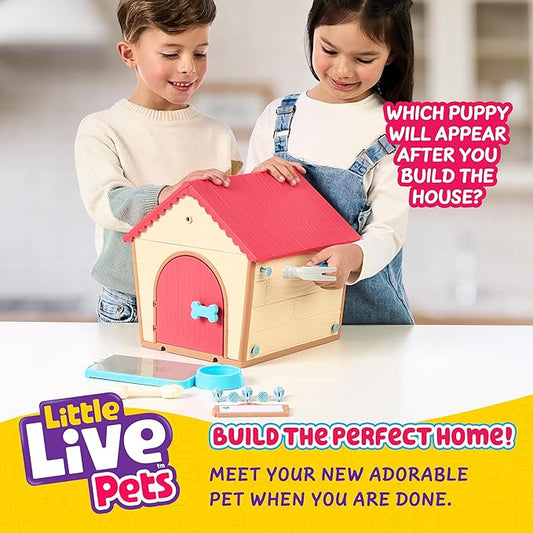 Little Live Pets My Puppy's Home Playset, Interactive Play Dog with Building Dog House Toys, Puppy Plush Toy with 25+ Sounds for Kids of Ages 5+