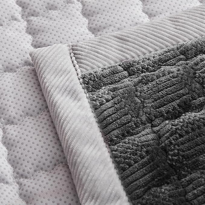 Couch Cover for Dogs Washable,Anti-Slip Back Cat Mat Pet Pad Blanket for Furniture Protector,Fuzzy Pet Sofa Cover for 3 Cushion Couch Sofa Pets Friendly (Dark Gray, 1pc/27.6"x82.7"/Seat Cover)