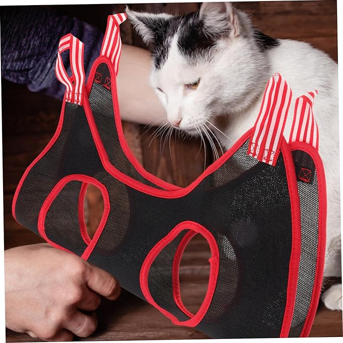 Yardwe PET Nail Trimming Hammock for Cats and Dogs Breathable Grooming Sling for Nail Clipping Comfortable and Foldable PET Support Harness for Dog and Cat Grooming