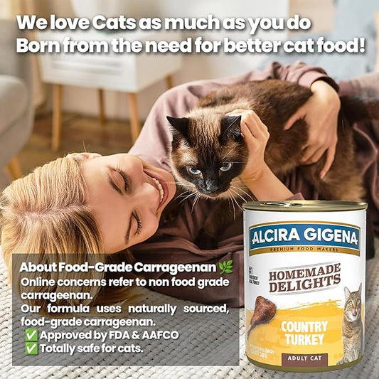 Wet Cat Food, Country Turkey Recipe in Gravy - Complete & Balanced Adult Cat Meal, Rich Flavor and Smooth Texture - 11.99 oz Cans (Pack of 12)
