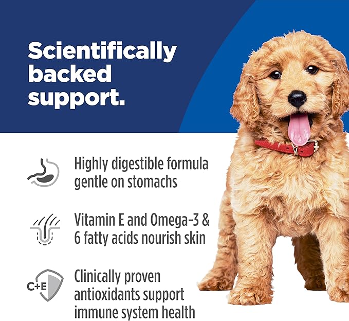 Hill's Science Diet Sensitive Stomach & Skin, Puppy, Stomach & Skin Sensitivity Support, Wet Dog Food, Salmon & Vegetable Stew, 12.5 oz Can, Case of 12